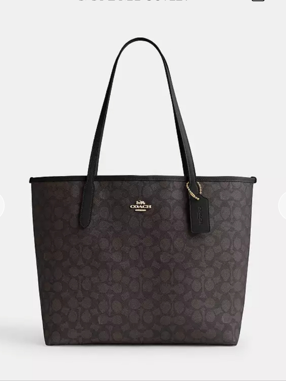 Coach Signature Canvas City Tote Bag - Picture 2 of 8